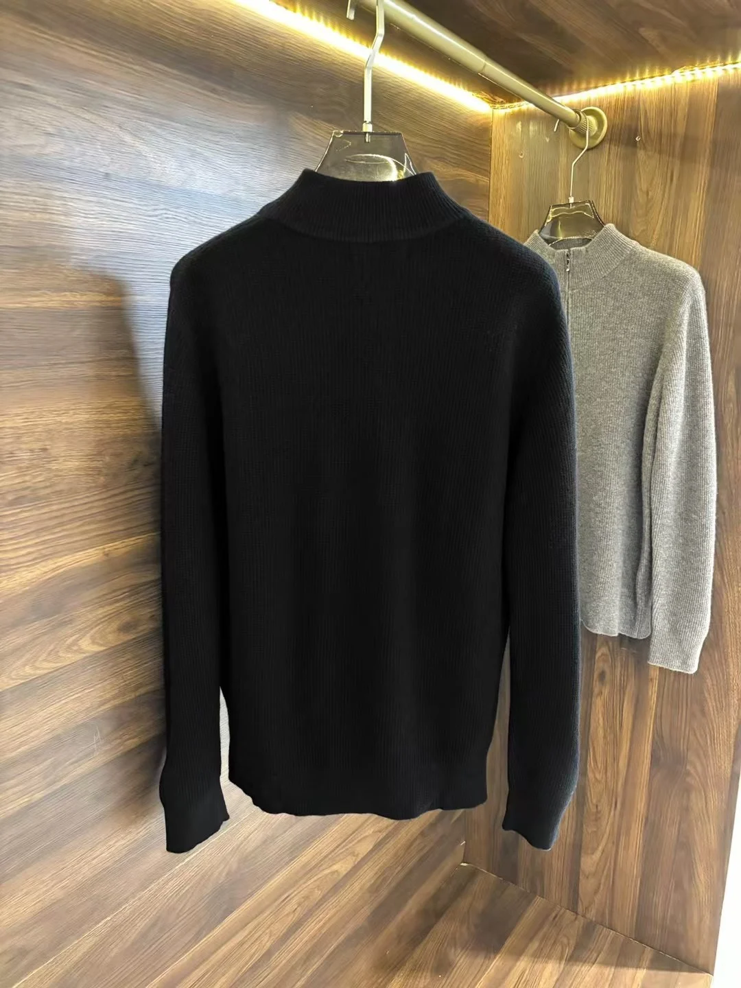 DIKU New men's wool and cashmere sweater for autumn and winter 2025! Cashmere blend zipper half neck M-3XL