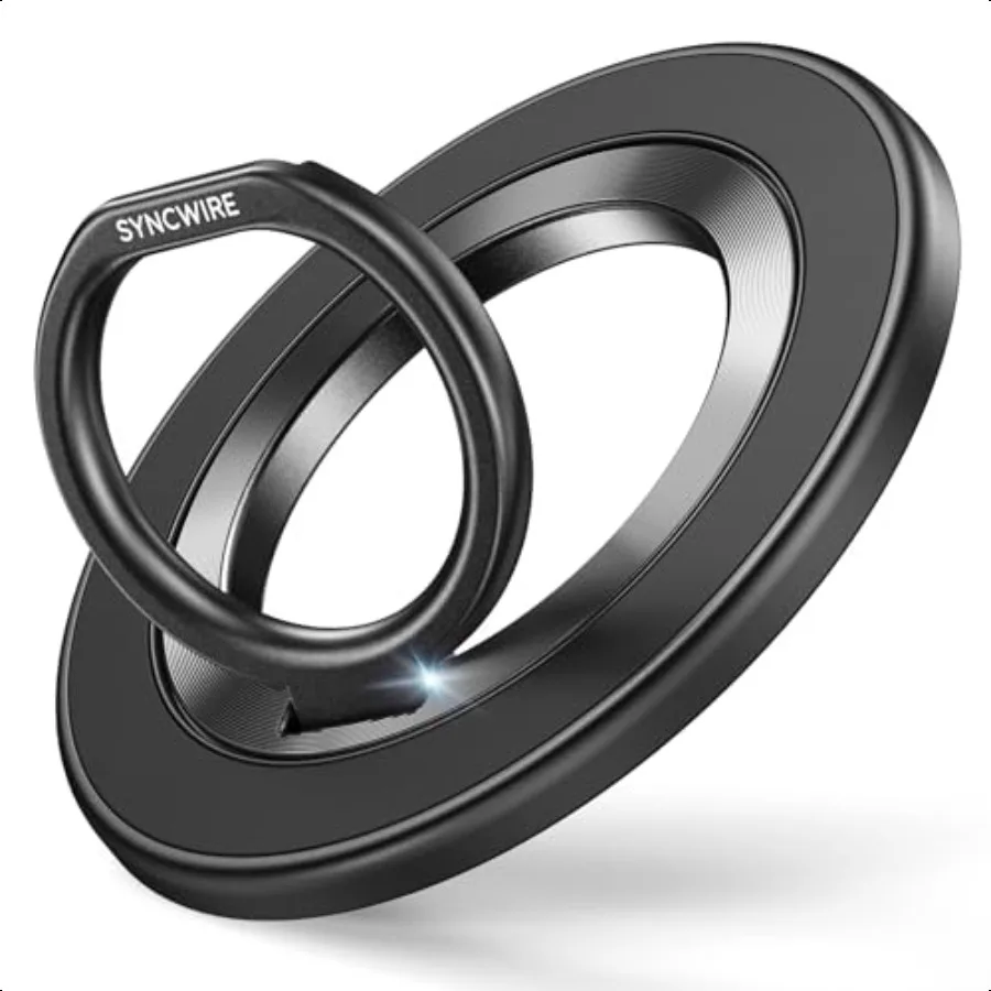 Upgraded Magnetic Phone Ring Holder for MagSafe Magnet Cell Phone Grip Stand Finger Ring Kickstand TwoSided Magnetic Compatible