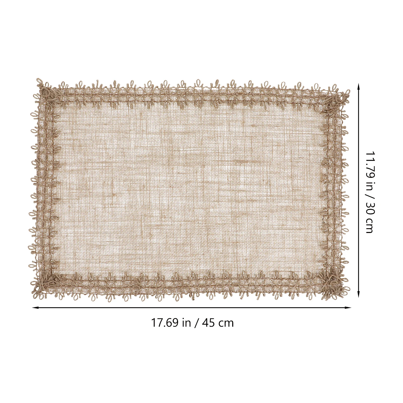 4 قطعة المفارش الخيش 45x30 سنتيمتر أنيقة شرابة حافة الجدول المفارش مقاومة للحرارة والبقع التدريع الكتان تحديد الموقع ديكور #5