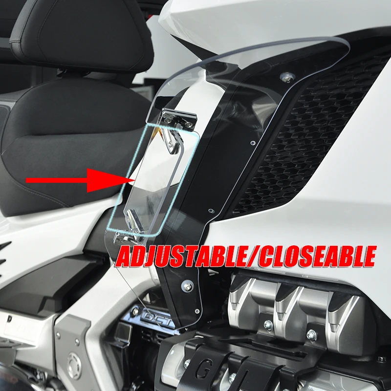 

Motorcycle Adjustable Air Deflector Side Wing Windshield Fairing ABS For Honda Gold Wing 1800 GL1800 F6B Tour 2018-2023