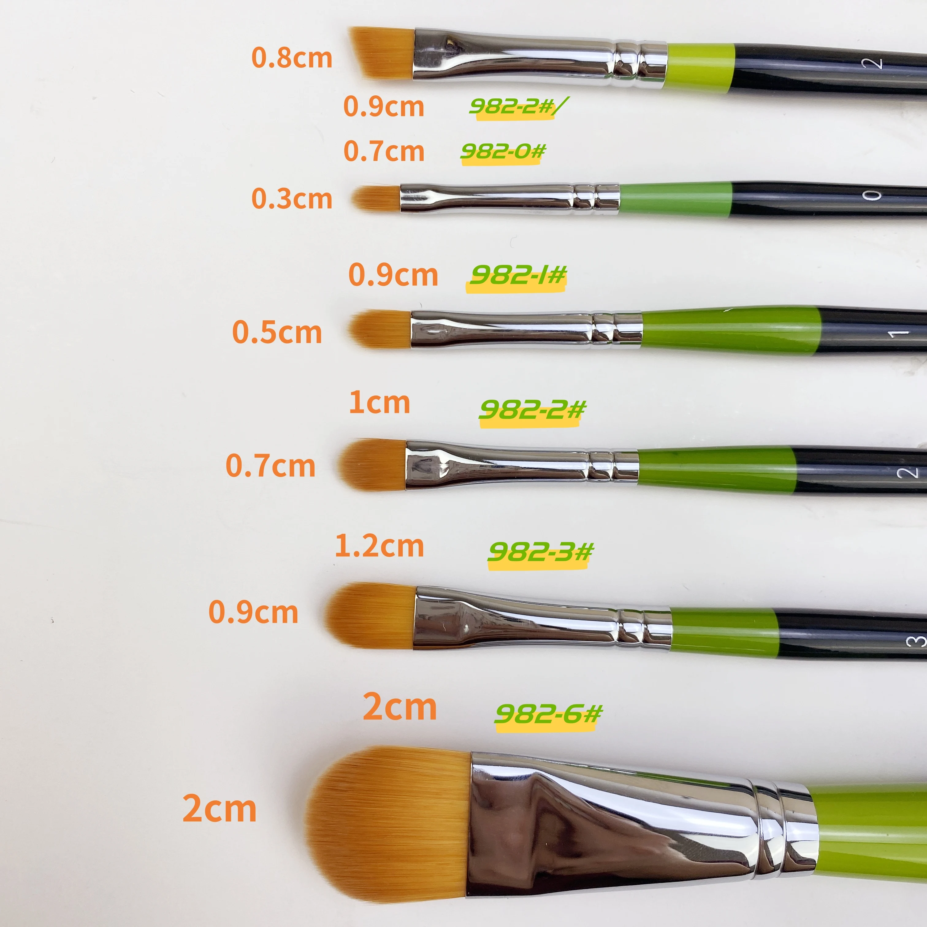 982 series nylon fur tongue concealer details concealer 6 foundation make-up brush