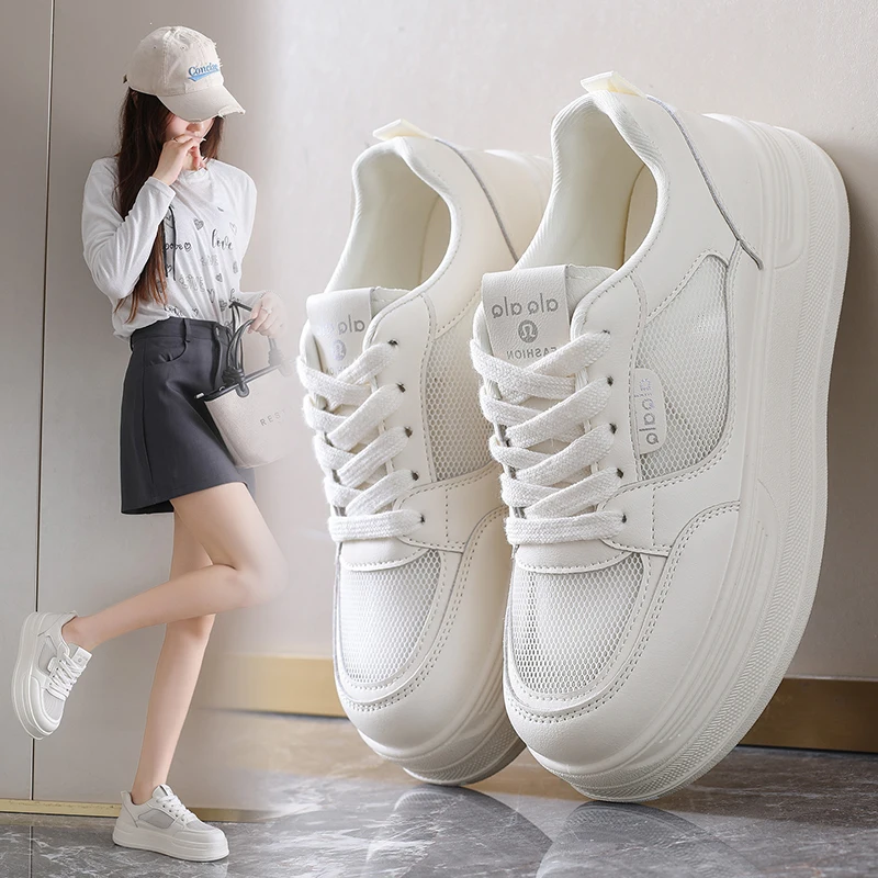 

Повседневные кроссовки на толстой подошве, сетчатая обувь, дышащие универсальные спортивные кроссовки, увеличивающие рост для невысоких людей, A801