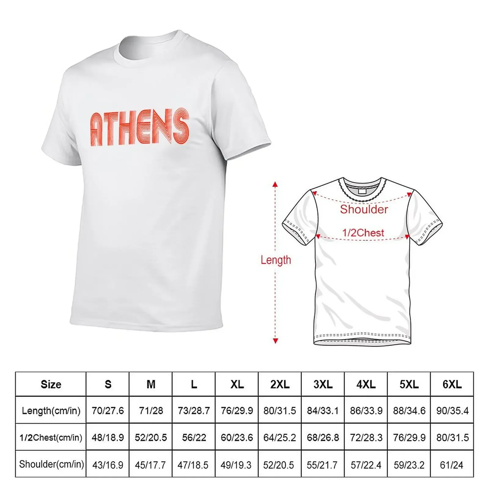 Athens T-Shirt summer tops customs T-shirts for men cotton