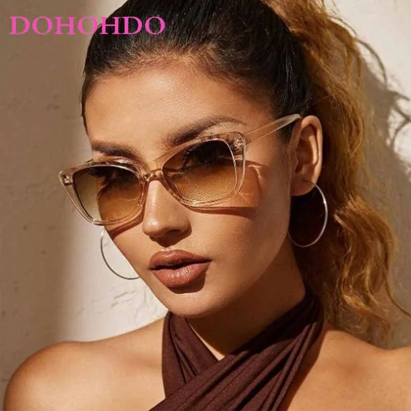 

Vintage Tide Cat Eye Sunglasses Woman Fashion Brand Design Outdoor Personality Street Photography Sunglasses UV400 Oculos De Sol