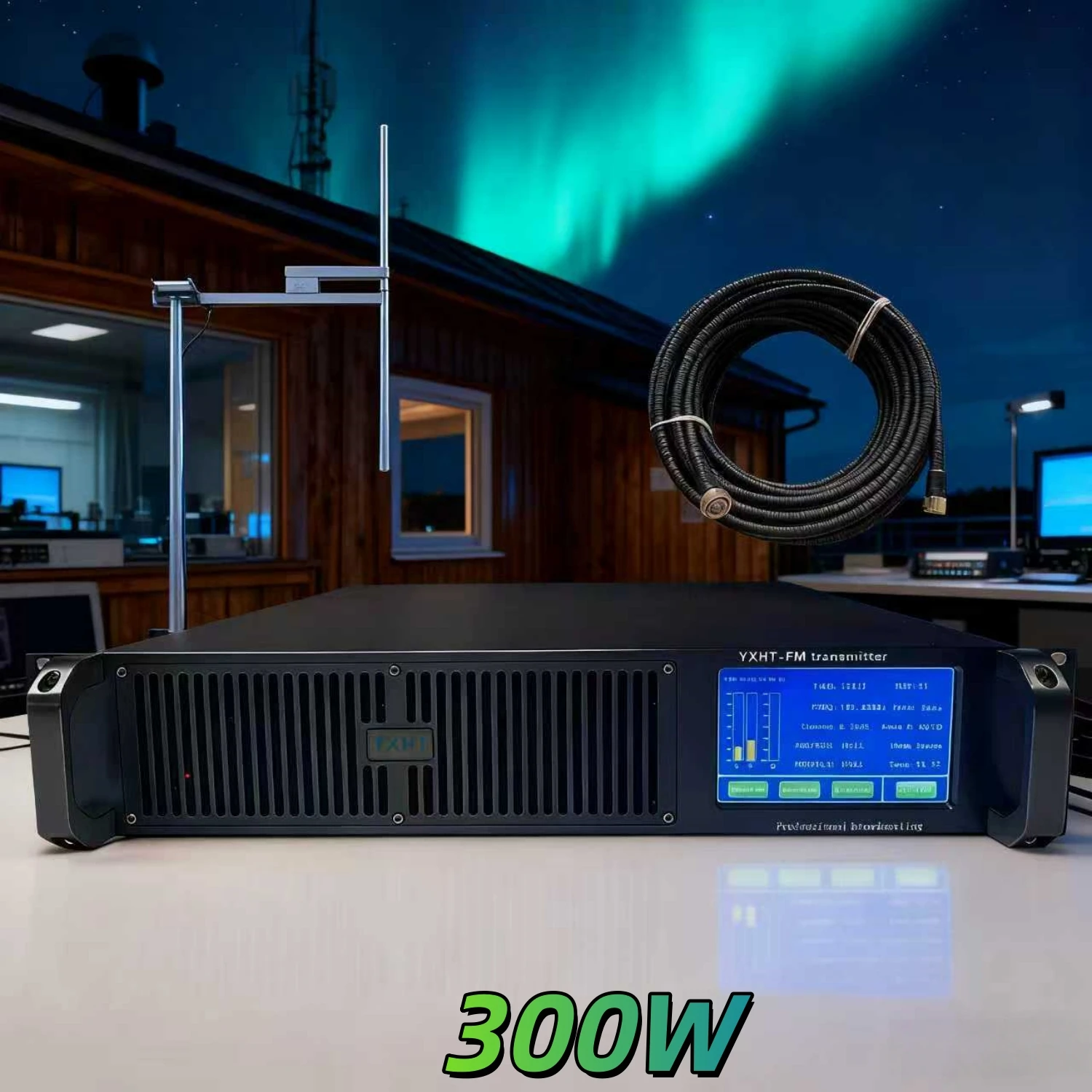 

TC- 300W FM Transmitter with Antenna & Cable – Top-Quality Build & Stable Transmission for Polar/Field Scientific Work