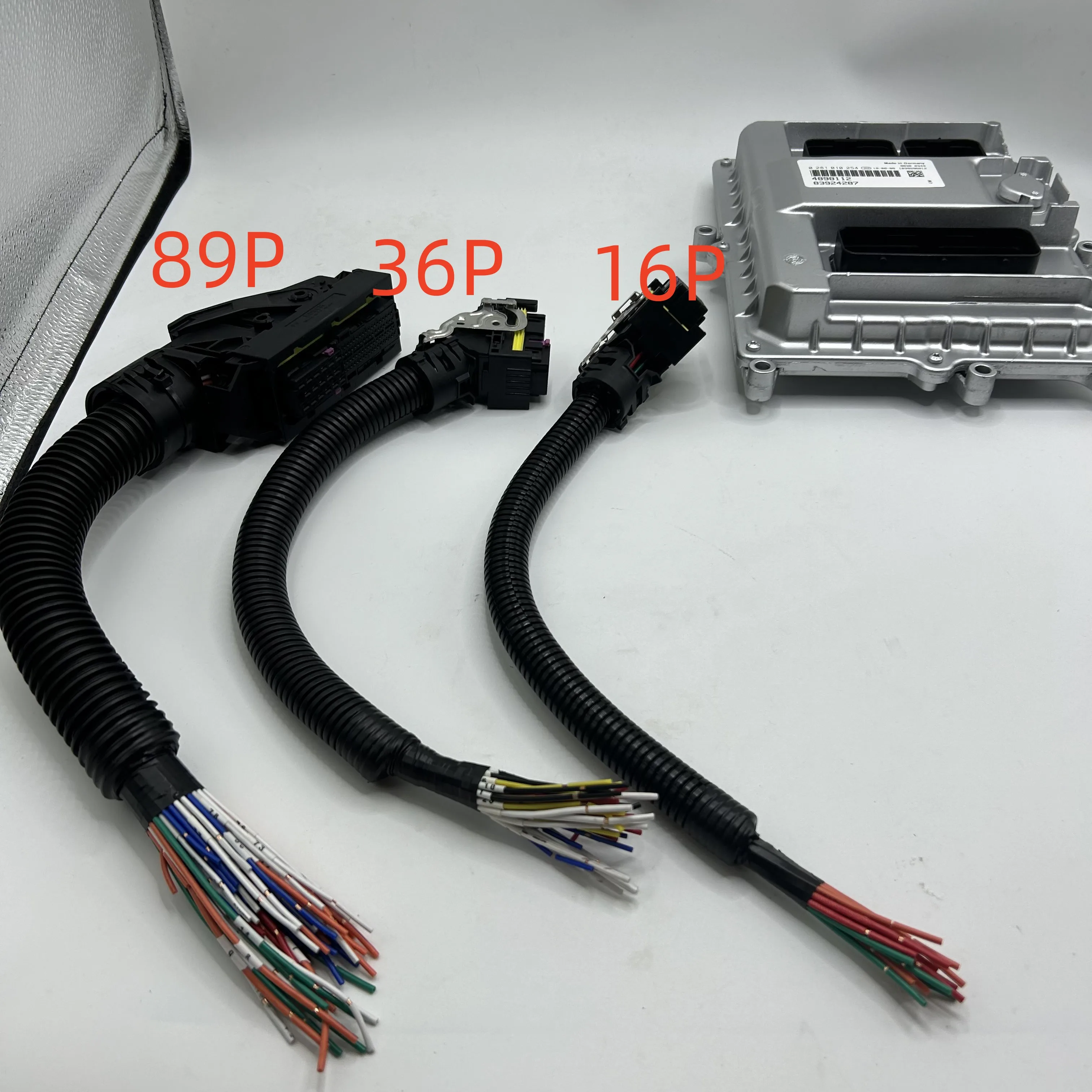 

16Pin 36Pin 89Pin EDC7 Common Rail Connector PC Board ECU Socket Automotive Injector Module Plug With Wire Harness For Bosch ECU