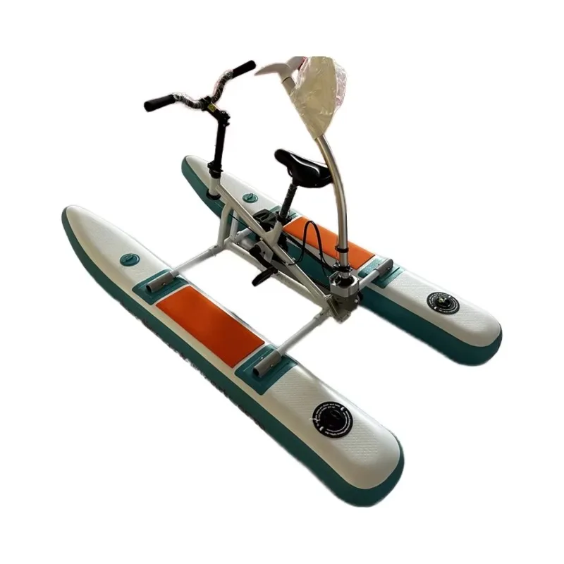 

Inflatable Floating Custom Aluminum High Quality Children's Pedal PVC Single Bike Commercial Water Boat for Sale