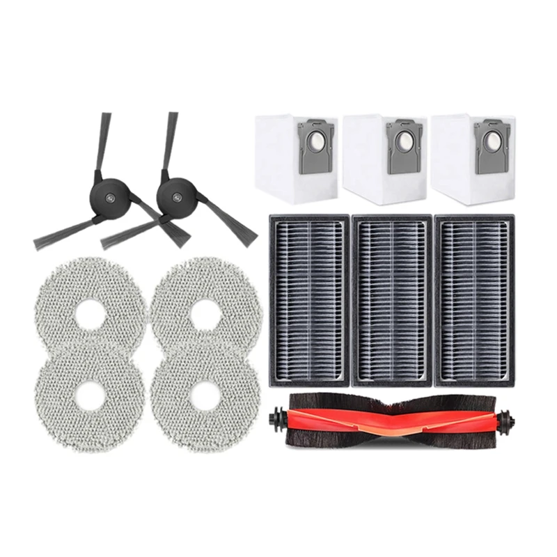 Für dreame x40 x40 pro roboter vakuum hauptseiten bürste hepa filter mop pad staubbeutel ersatzteile