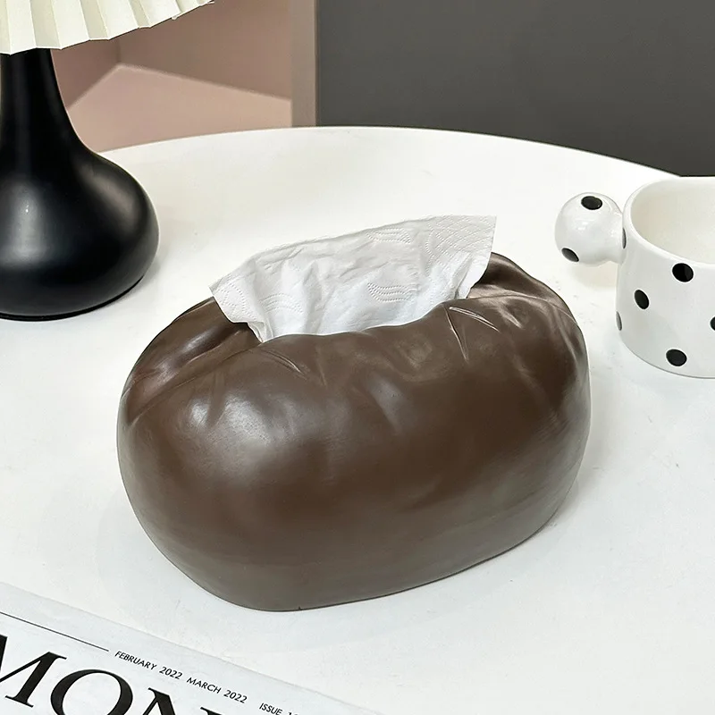 

Coffee Bean Ceramic Tissue Box Paper Storage Box Home Living Room Luxury Pumping Carton Desktop Napkin Holder Toilet Paper