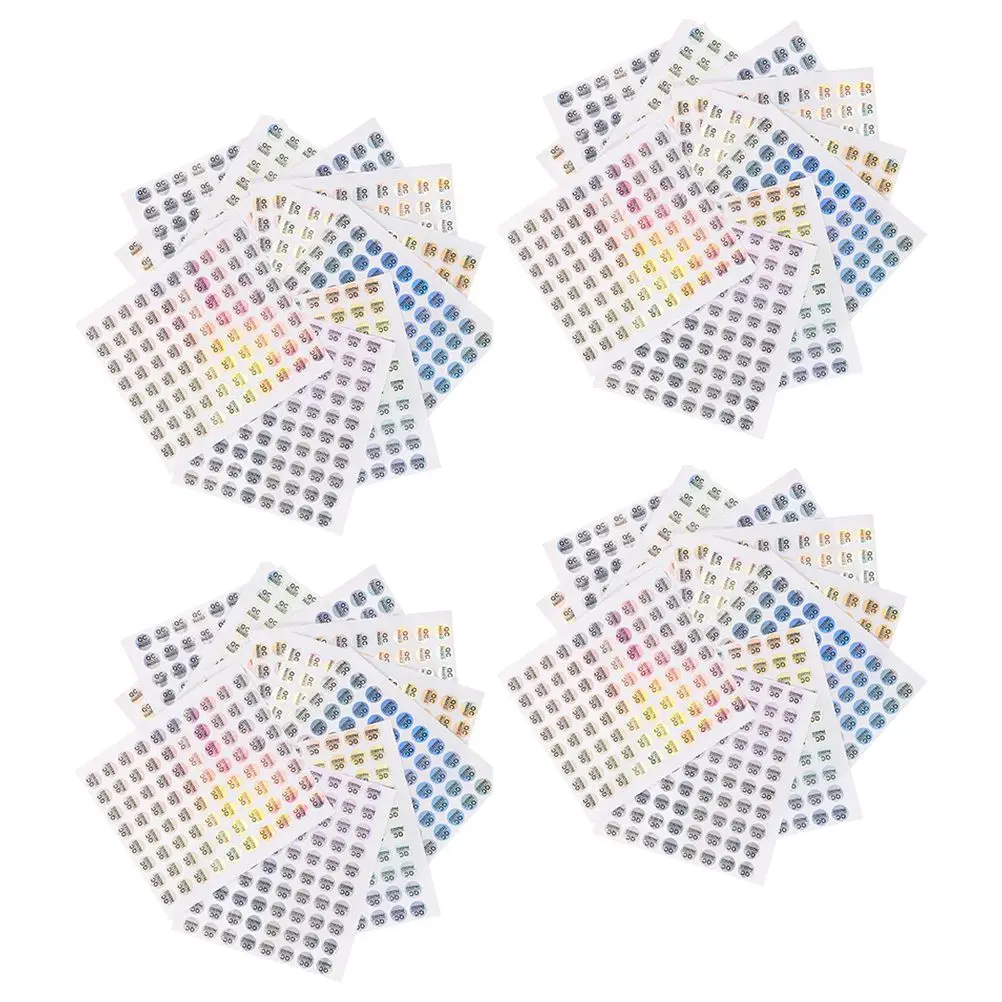 

1600 Pcs Tag Qc Code Labels Tamper Proof Decals Stickers Round Inventory Number Pvc Self-adhesive Evident