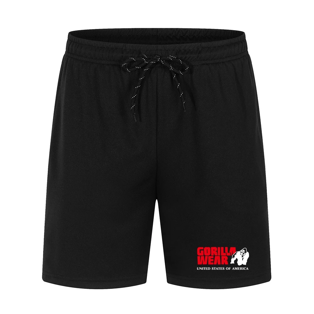 Pantalones cortos de culturismo para hombre, ropa deportiva de malla de secado rápido para gimnasio, novedad de verano