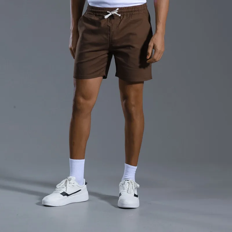 

Men's Linen Blend Elastic Waist Casual Loose Shorts Unisex