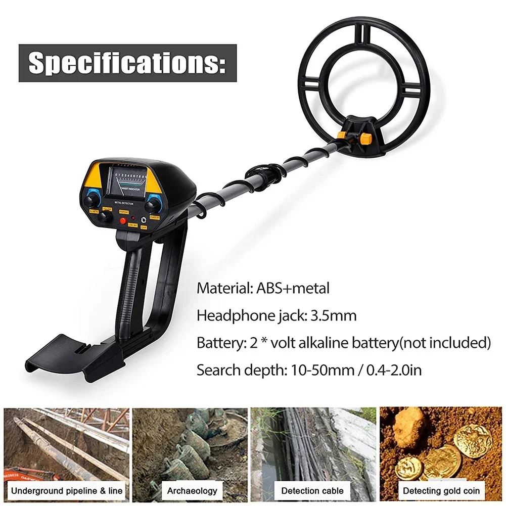 MD940 Lightweight Metal Detector with Waterproof Search Coil Gold Finder Treasure Hunter Sensitivity Metal Detectors