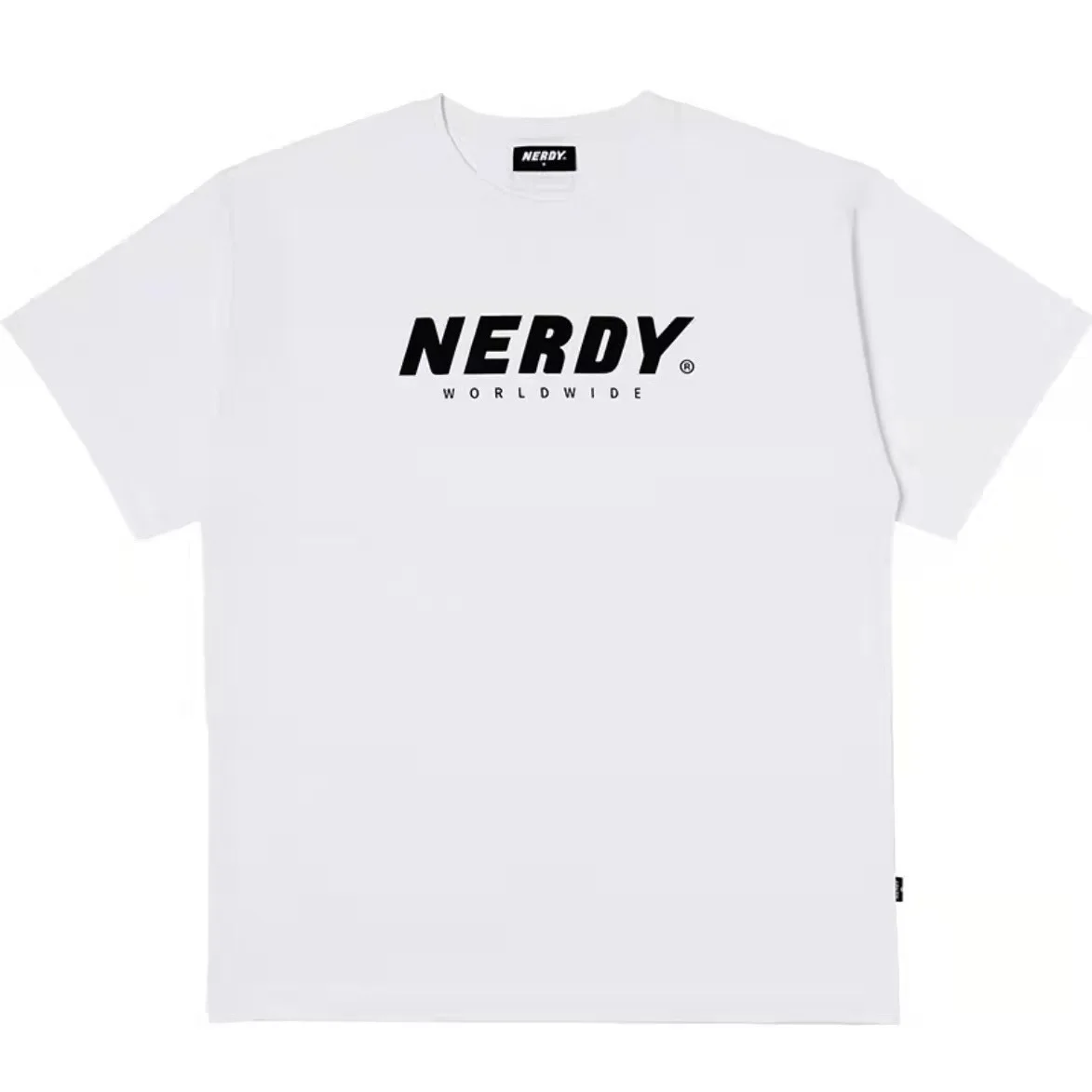 NERDY Korea Classic Avocado Green Fluorescent Green Summer Versatile Short-Sleeve Crew Neck T-Shirt for Men and Women