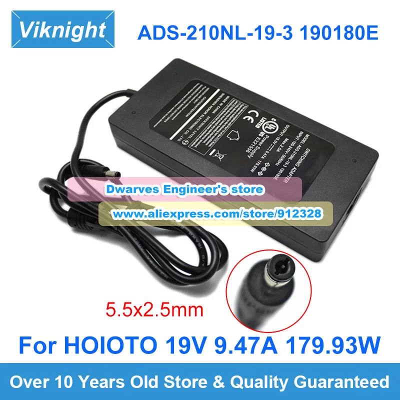 Genuine HOIOTO ADS-210NL-19-3 190180E Switching Adapter Huntkey HKA18019095-6C Laptop Charger 19V 9.47A Power Supply 5.5x2.5mm