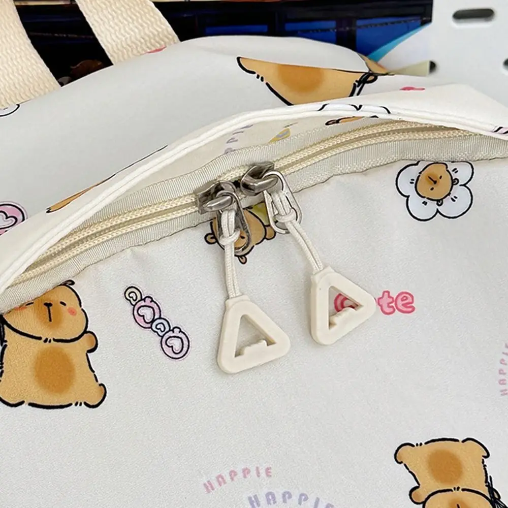 새로운 만화 카피바라 배낭 코끼리 대용량 학교 가방 나일론 방수 책가방 여행용