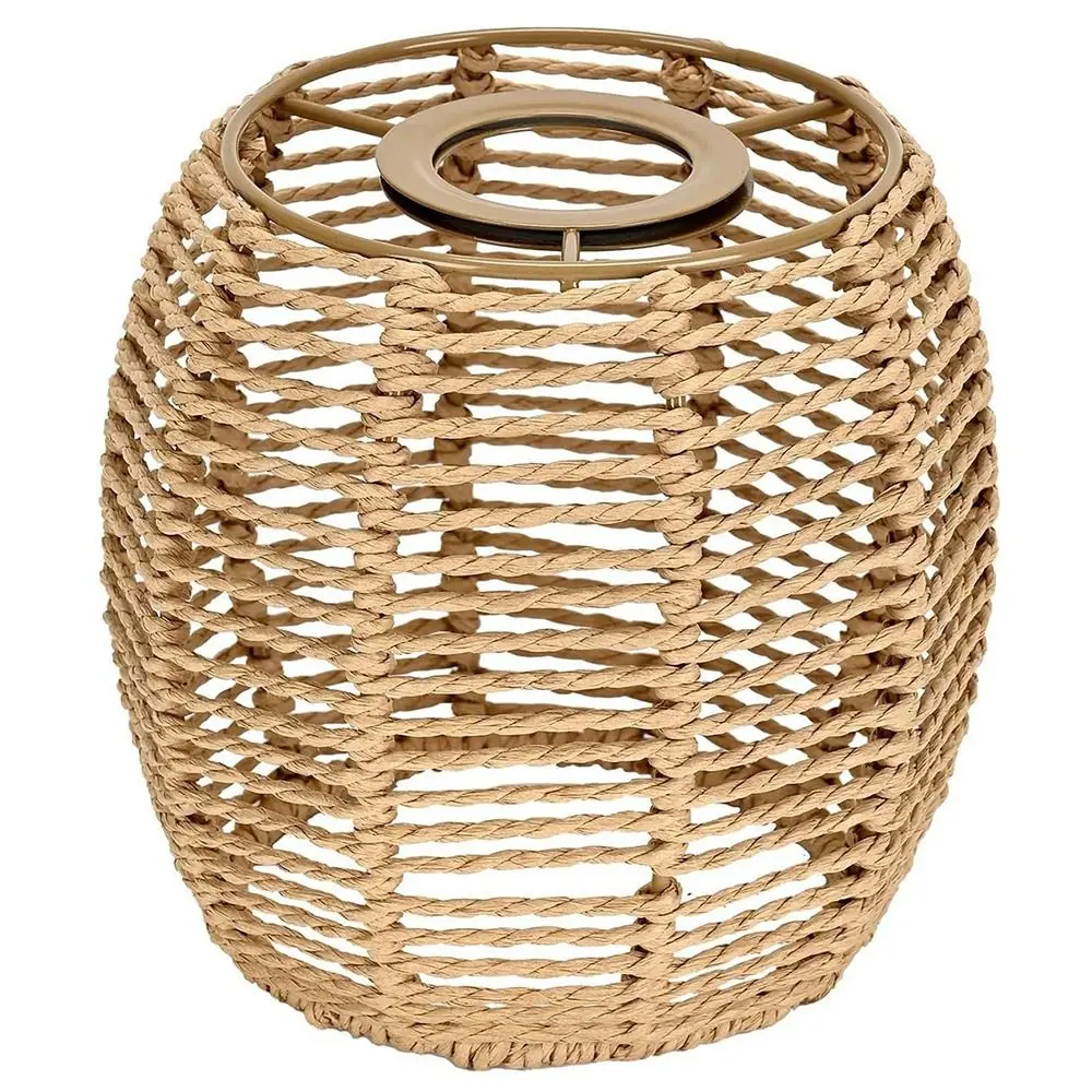 Weaving Design Woven Lampshade Hanging Vintage Style Cane Inspired Light Fixture Light Fixture Hanging Light Lampshade