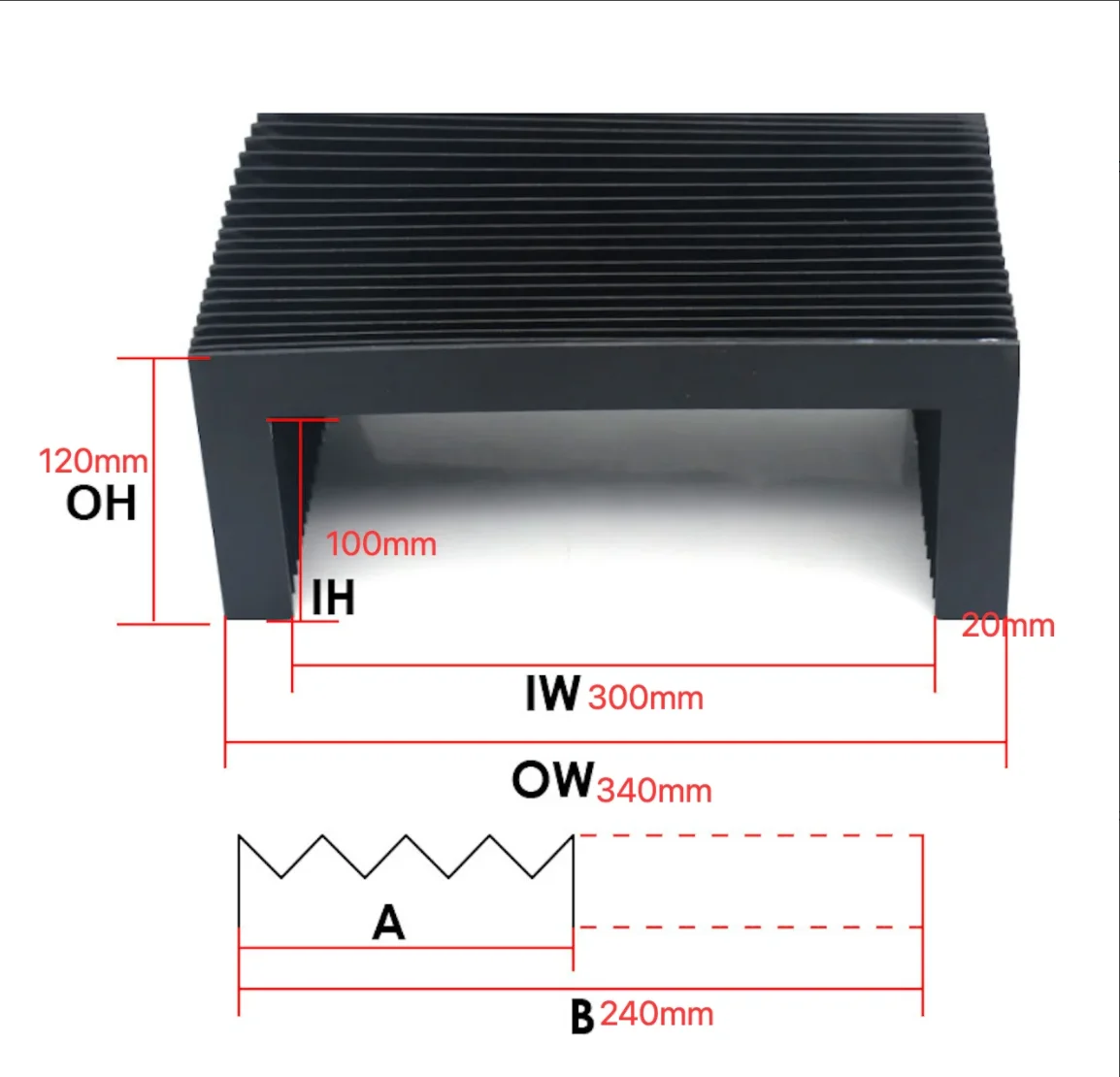 

2 шт. Гибкие защитные сильфоны по индивидуальному заказу Lmax = 240 мм