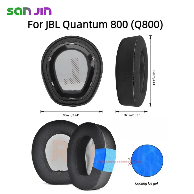

Replacement Ear pads for JBL Quantum 800 (Q800) Headphones Memory Foam Ear Cushions High Quality Earpads Leather case Earmuff