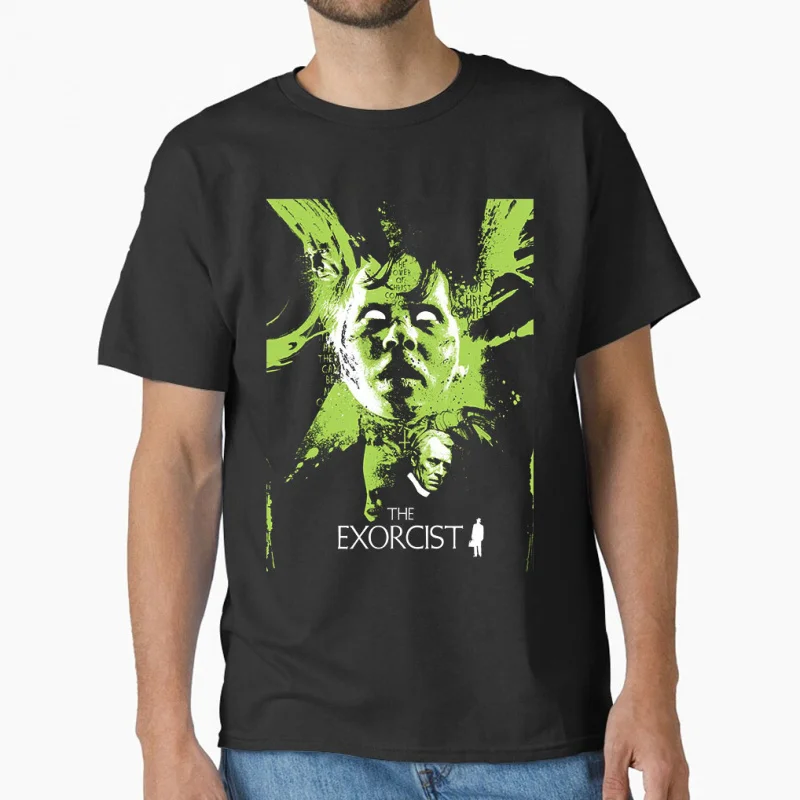 

Retro horror movie The exorcist Pazuzu face creepy demon Scary halloween Gift T shirt for men large size Tops S-6XL