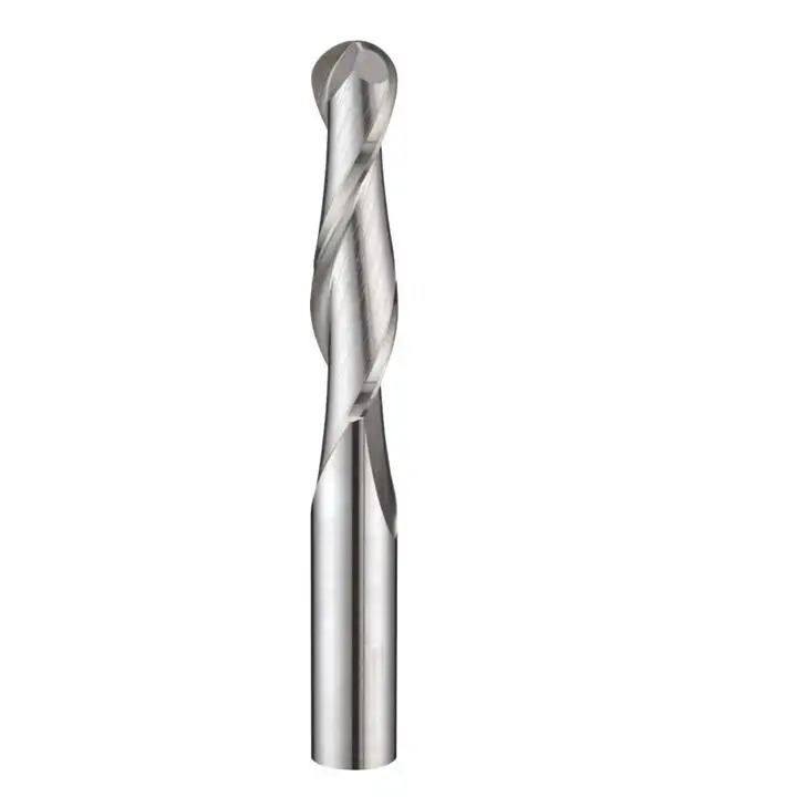 10pcs Solid Carbide End Mill Double Flutes Spiral Ball Nose Woodworking Tools Set/cnc Lathe Cutting Tools