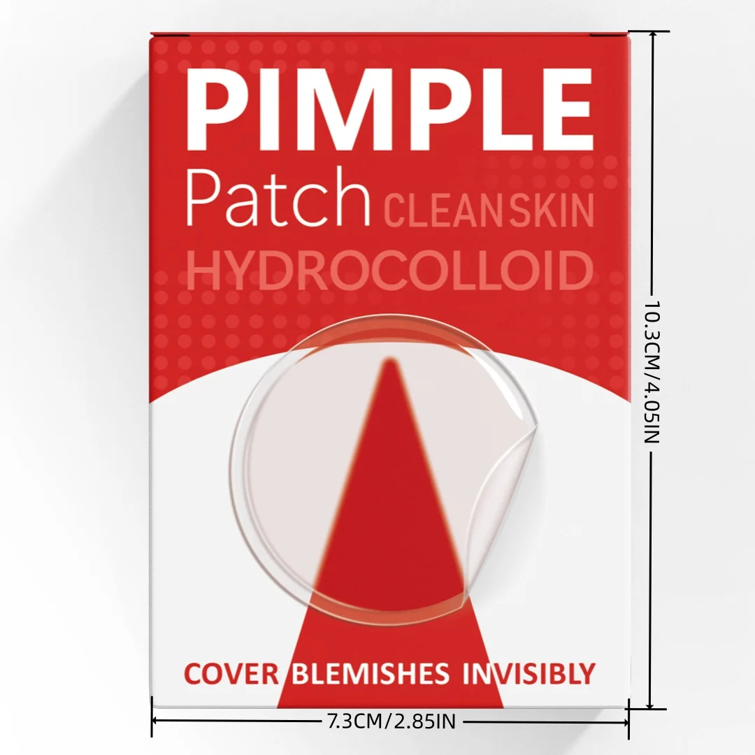 360 قطعة من رقع حب الشباب الشفافة المستديرة باللون الأحمر - مقاومة للماء وجيدة التهوية #3