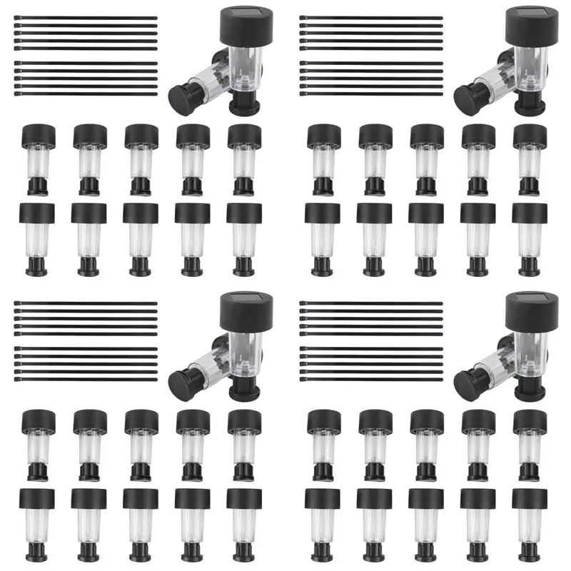 【PARTY  DAY】40Packs LED Solar Lamp Waterproof Pool Lights Outdoor Swimming Pool Fence Garden Decoration Lamp For Yard