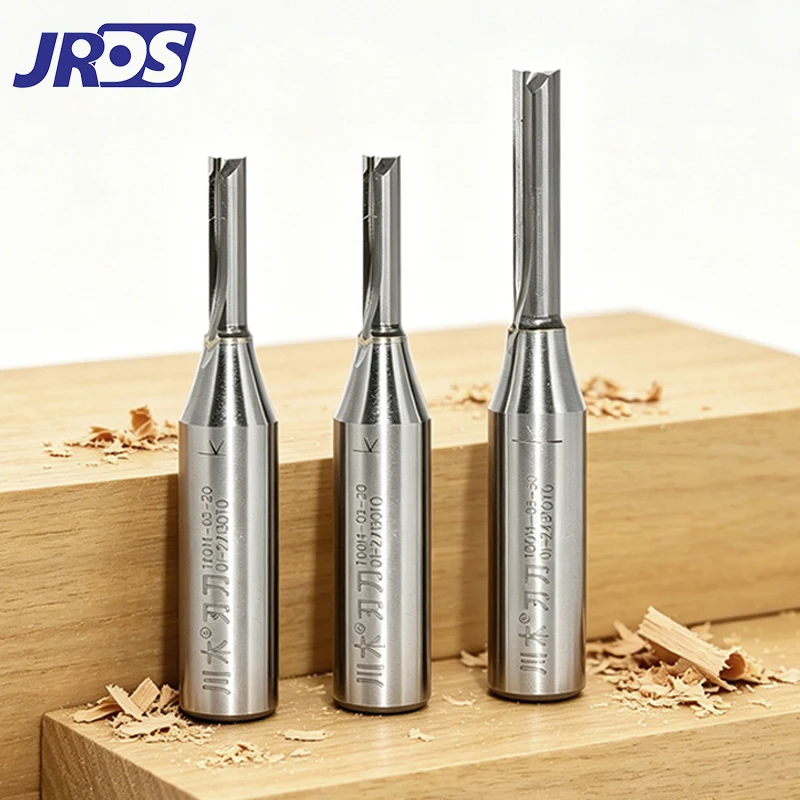 1/2 Zoll Schaft TCT Gerade Fräser 2mm-8mm 2-Schneidiger Hartmetall-Schaftfräser für Holzbearbeitung, Gravur, Nutenfräsen und Kantenbearbeitung
