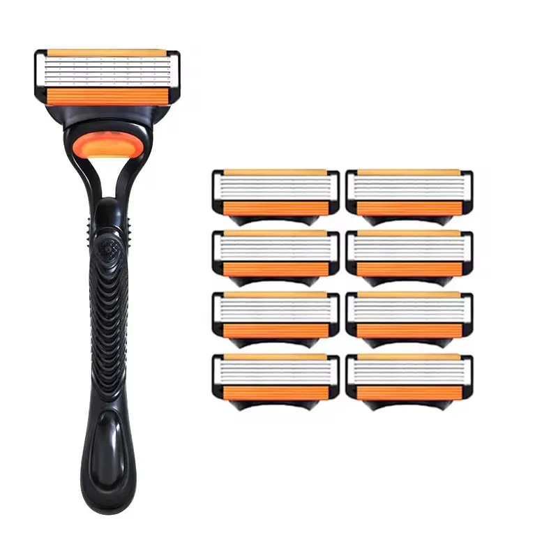 Nouveau 4-25 pièces peigne hommes rasoir Fusion Pro puissance rasage rasoir mâle visage barbe tondeuse à cheveux 6 couches lames recharges de remplacement