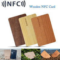5Pieces Bamboo Wooden Blank NFC Card 13.56MHZ NFC213Ntag Chip Membership  Contactless Business Gift Social Recognition LaserCard
