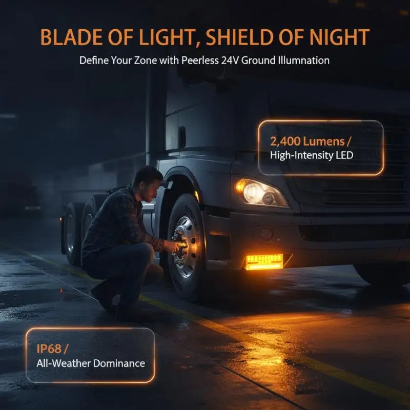 24V LED Truck Side Marker Lights High Brightness Waterproof Shock Resistant for Commercial Bus Van Road Warning Lighting