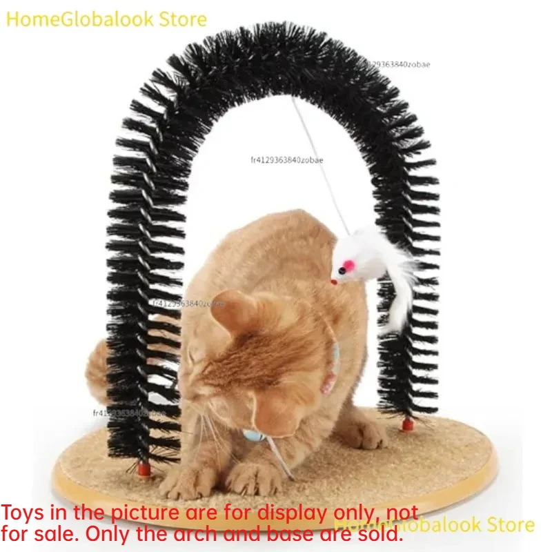 Jouet d'auto-toilettage et de massage pour chat, brosse à poils multifonctionnelle, jouet à gratter pour chat, jouet interactif pratique pour le divertissement des chats d'intérieur et des chatons, utilisation quotidienne