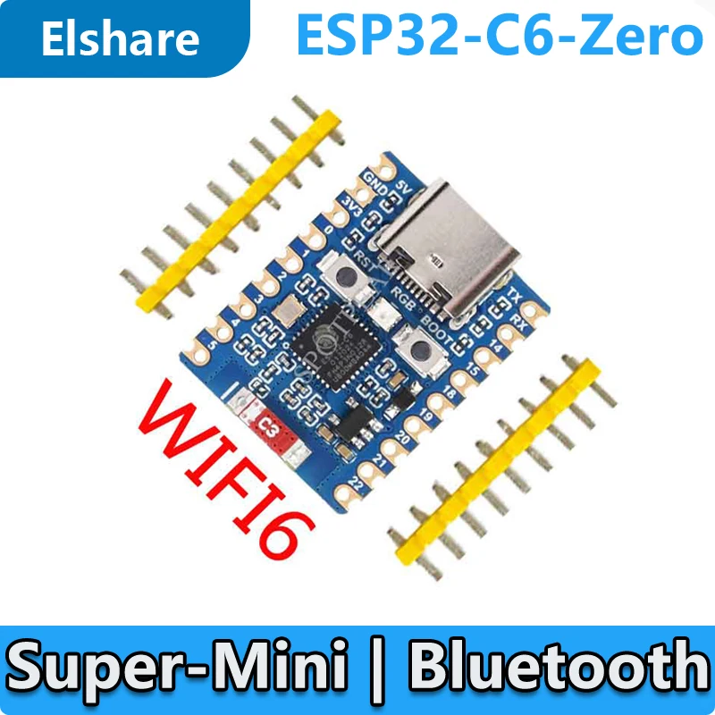 ESP32-C6 WiFi 6 Development Board ESP32-C6-Zero Super-Mini ESP32-C6FH4 Support WiFi 6 and Bluetooth 5