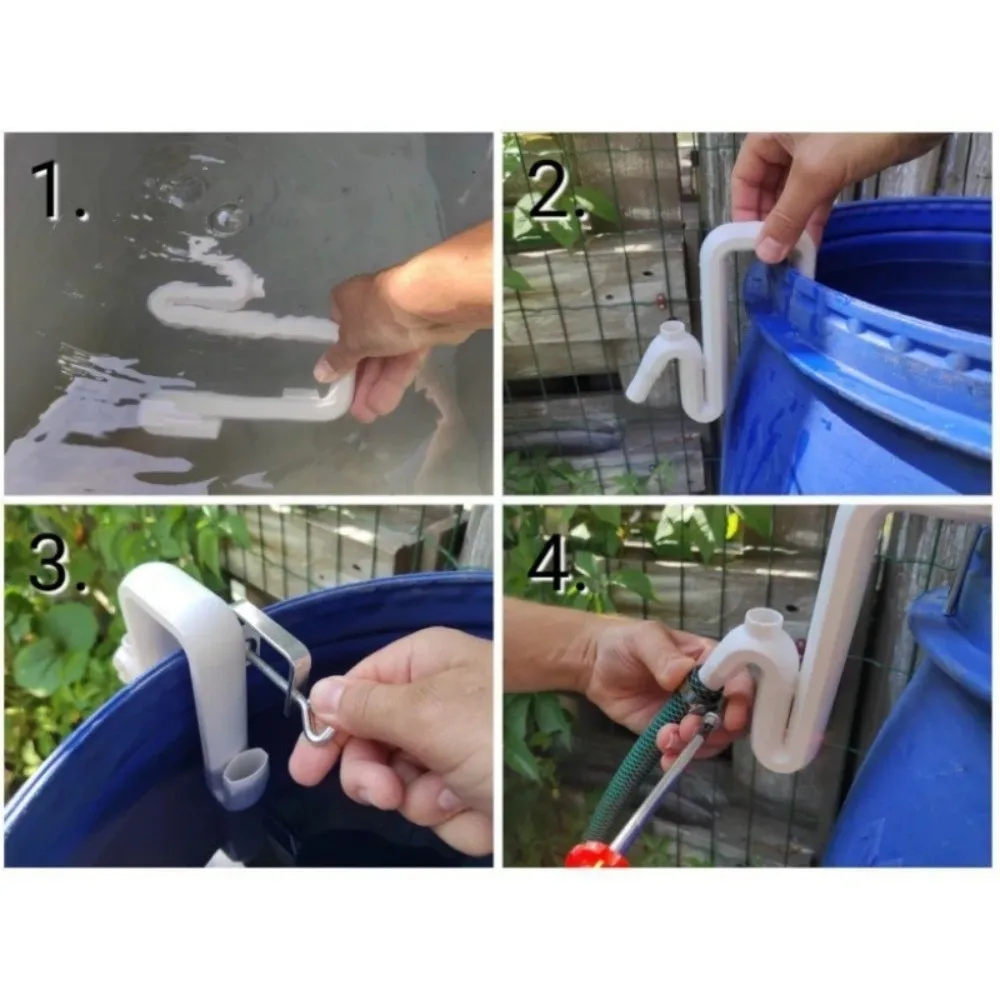 Self-priming Design Rainwater Transfer Pipe Easy Installation PP Overflow Pipe Siphon Mechanism Automatic Drainage Kit