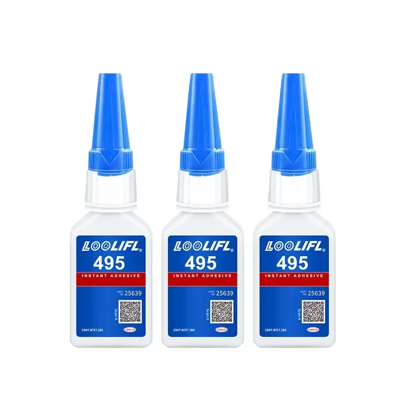 LOOLIFL 495 Instant Adhesive Super Glue Fast Curing Multi‑Purpose Cyanoacrylate Adhesive for Plastic Metal Rubber Household Indu