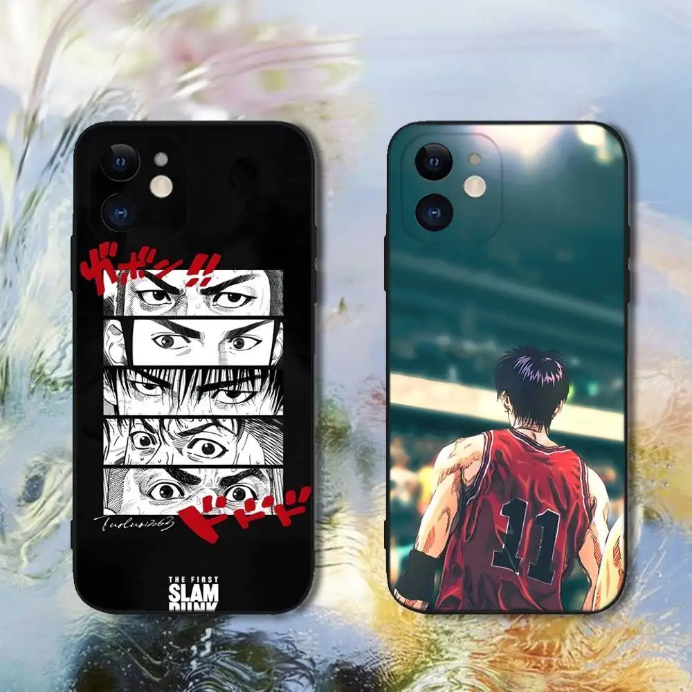 

Anime S-SLAM D-DUNK Basketball Phone Case For iPhone 16,15,14,13,12,11,Plus,Pro Max,XS,X,XR,SE,Mini,e,8, Soft Silicone Cover