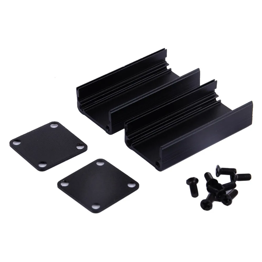 1.97x0.98x0.98in Extruded Aluminum Case 50x25x25mm Aluminum PCB Board DIY Box Black Cooling Design