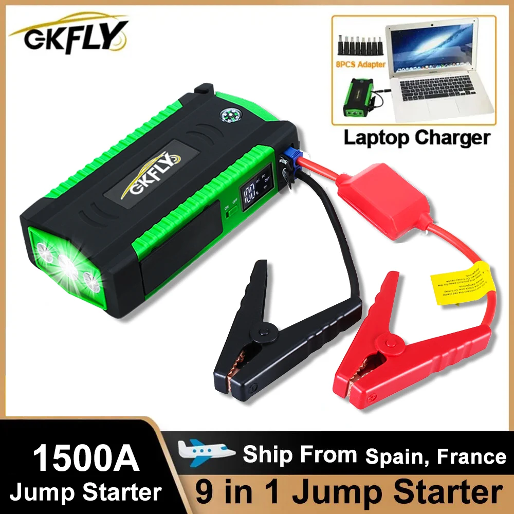 GKFLY Upgrade Car Jump Starter 12V Portable Power Bank Starting Device Emergency Petrol or Diesel Booster Start For Auto Buster