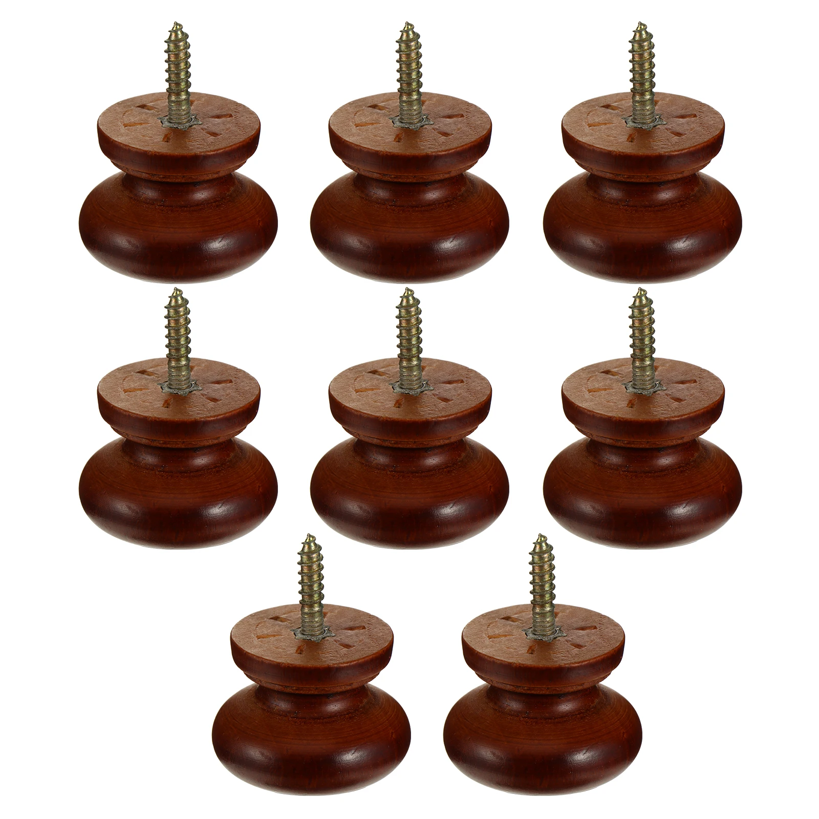 

8pcs Handle Brown Cabinet Knob Drawer Knobs Round Door Handle Kitchen Wardrobe Pull Cabinet Retro Round Durable Door