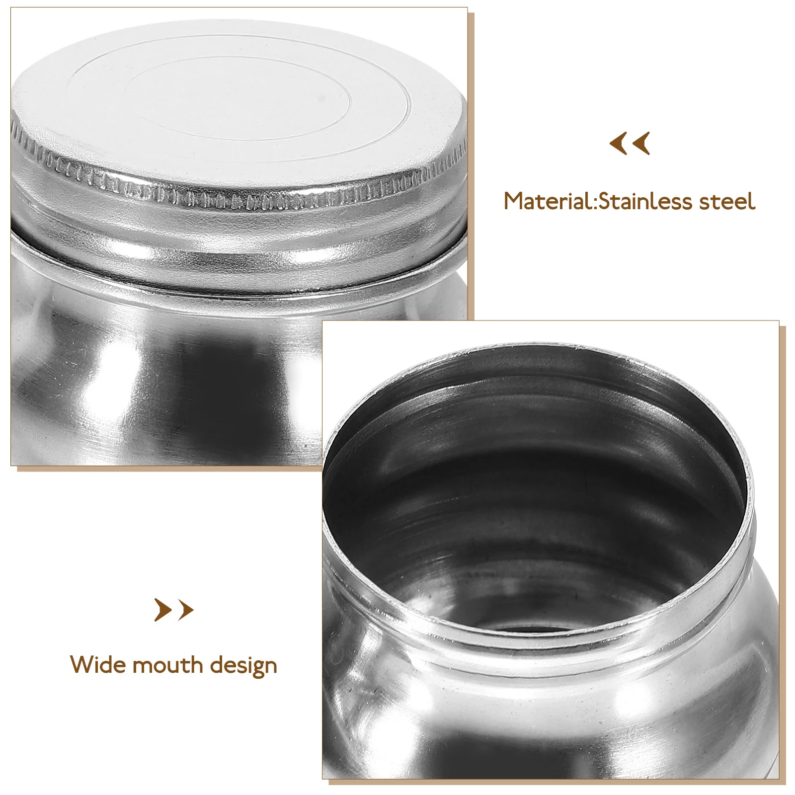 Tasse de Palette en acier inoxydable, 2 pièces, conteneur de nettoyage de peinture à l'huile, tasse à trempette Portable pour artistes, nettoyeur de brosses, utilisation solvant