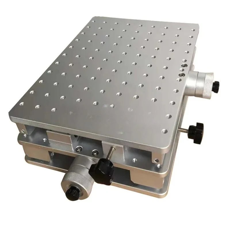 2 Axis Moving Table Portable Cabinet Case Welding XY Table For Laser Marking Engraving Machine Optical Experiment 300x220x90MM
