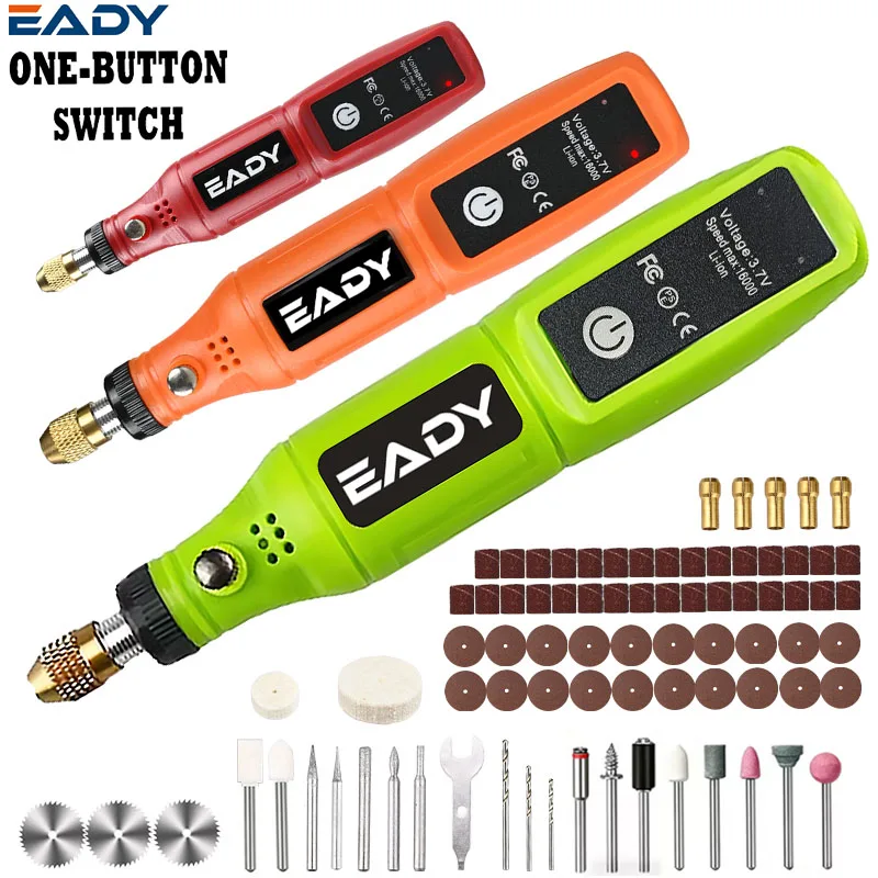 Cordless Mini Electric Drill Rotary Tool Kit – USB Rechargeable One-Speed Engraving Pen for Home DIY Craft, Carving