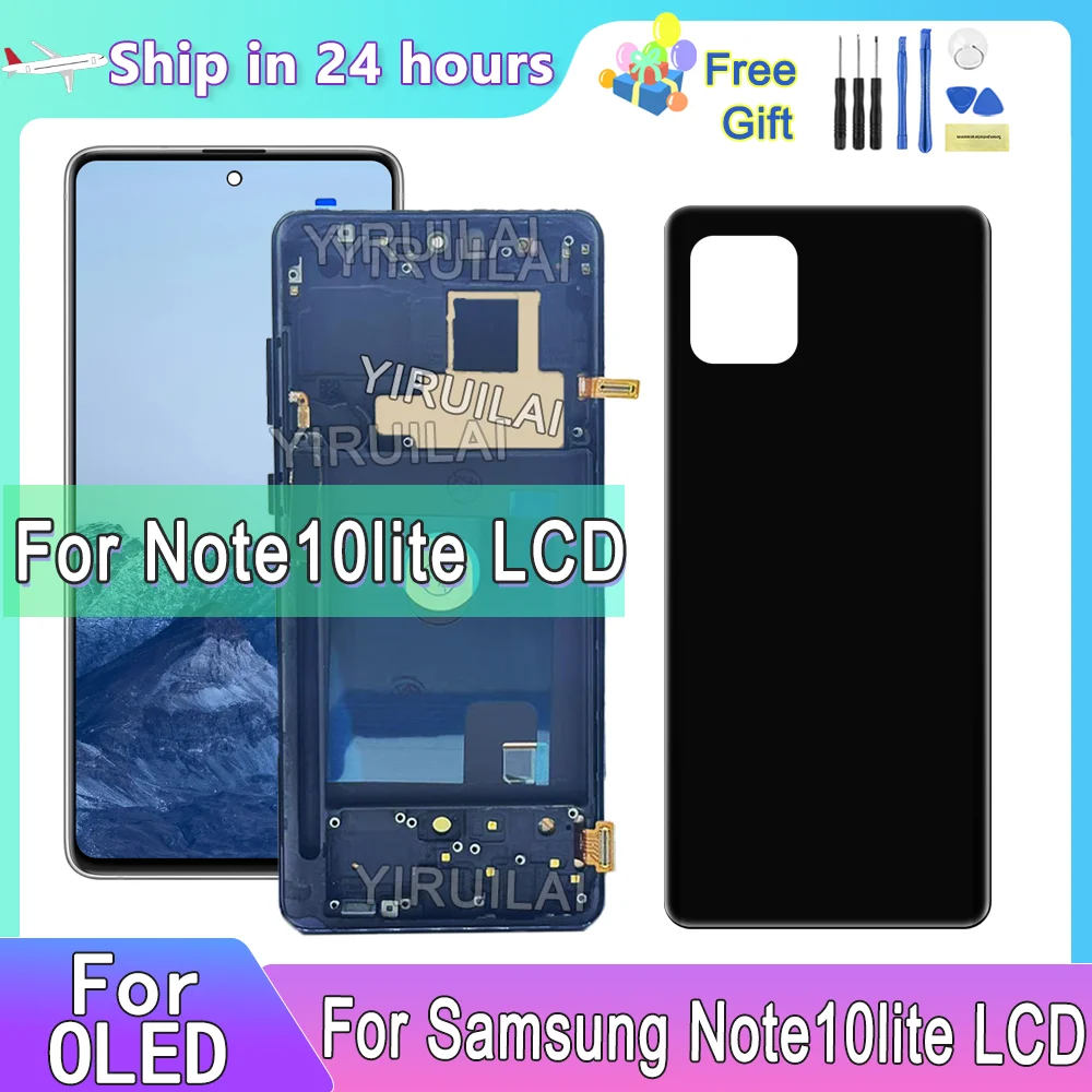 oled-for-samsung-galaxy-note-10-lite-lcd-display-with-frame-touch-screen-for-samsung-n770-n770f-ds-n770f-dsm-lcd-display
