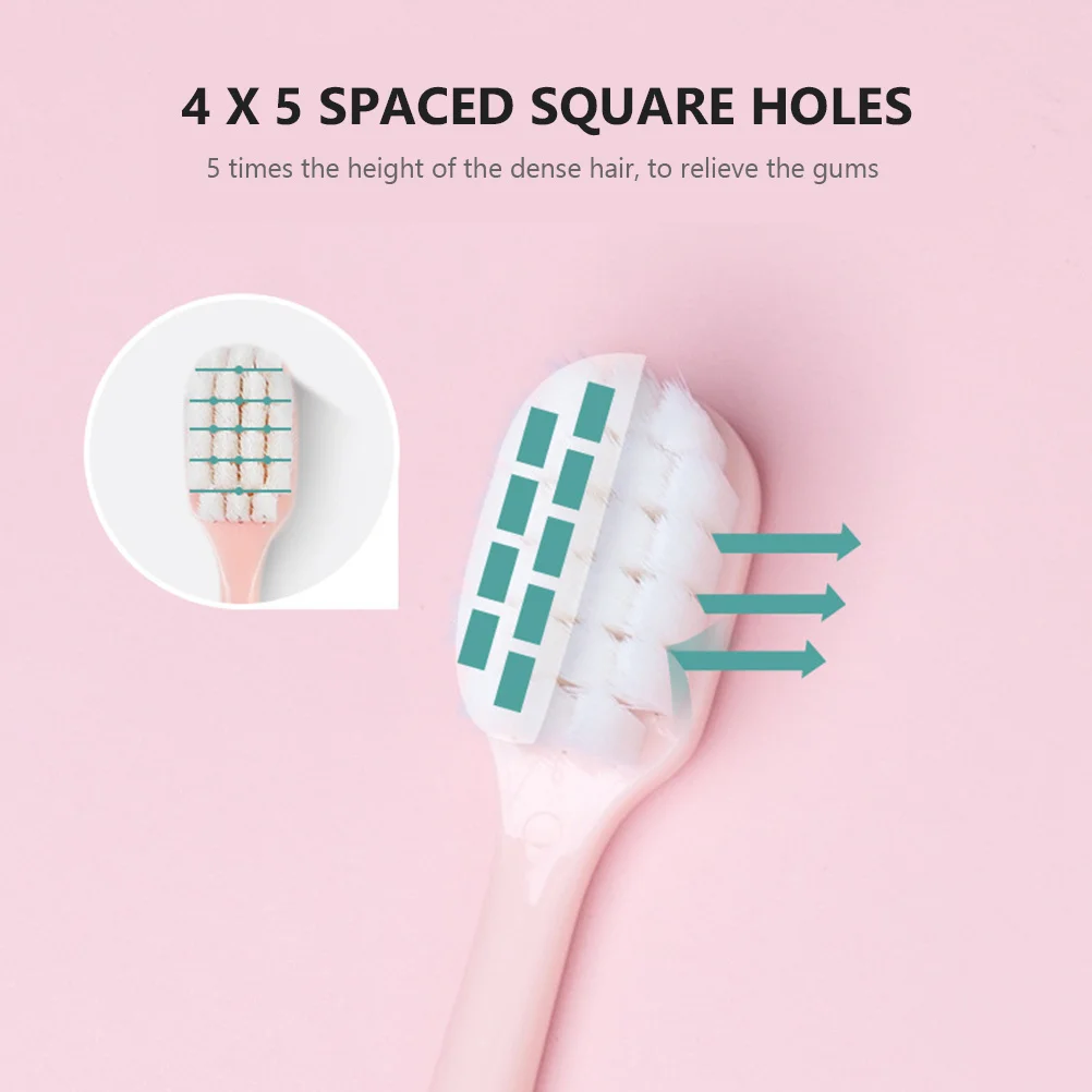 

4pcs Cotton Soft Toothbrush Set Portable Oral Care Brush For Adults Durable Travel Teeth Cleaning Bristles Brush Environmentally