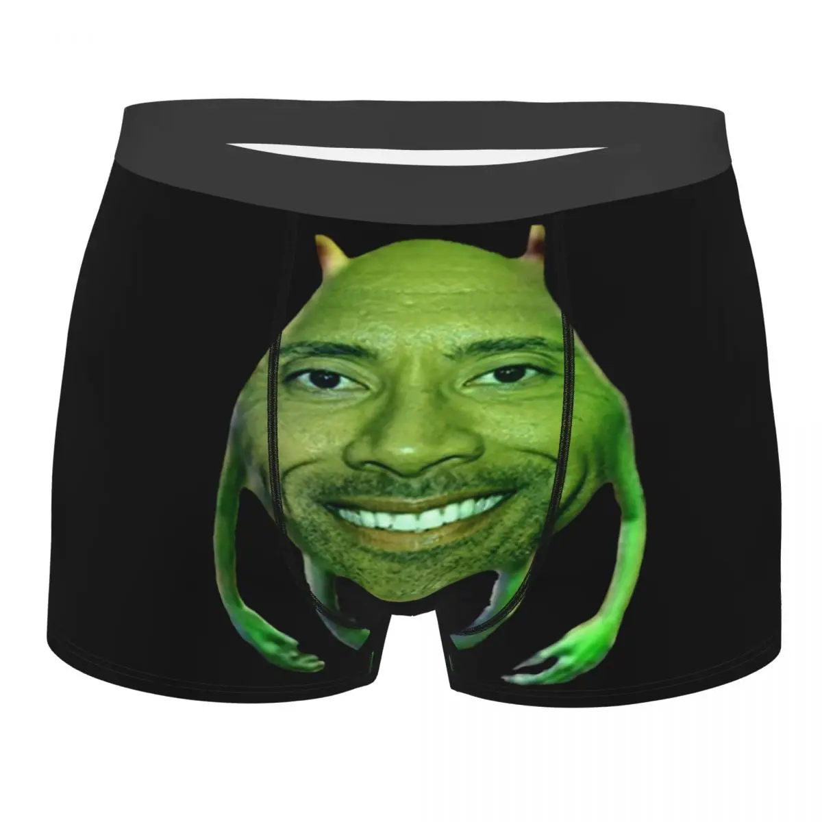 Custom Novelty Dwayne The Rock Johnson Meme Boxers Shorts Panties Men\'s Underpants Breathbale Briefs Underwear