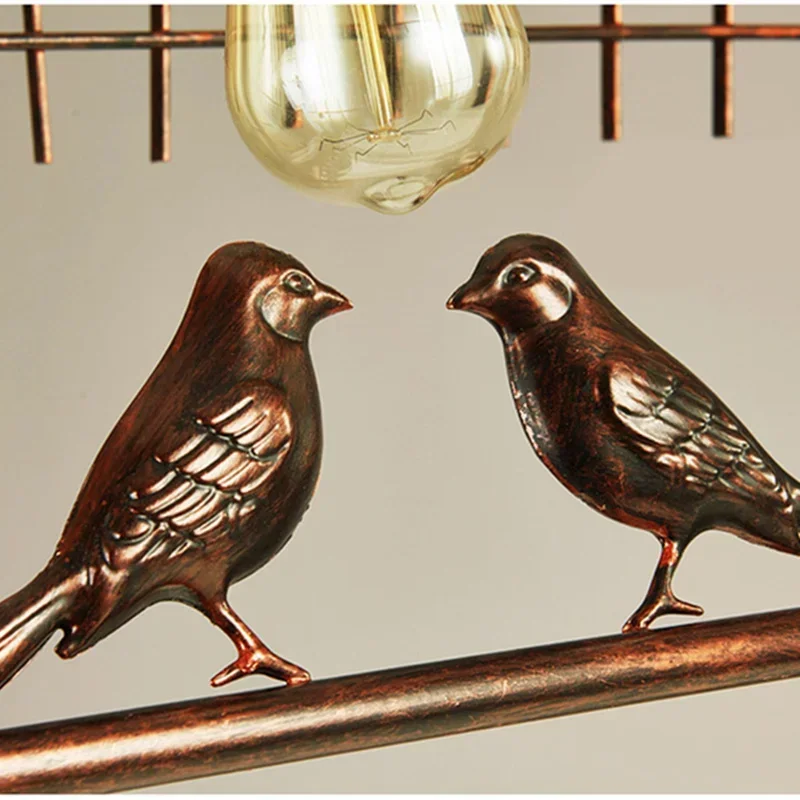 Birdcage Garland  Lamp Chandelier  Modern Industrial Style Retro Bar Restaurant Garden Decorative Light