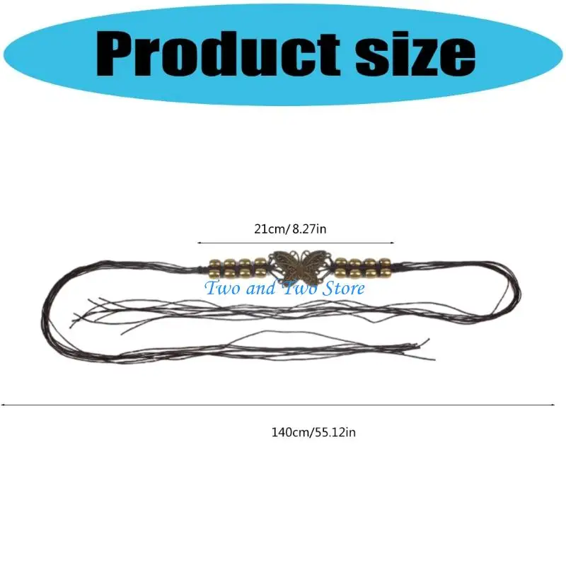 HX6F Butterfly Decors Hat Rope Decorative Hat Band Adjustable Strap For Caps Bags