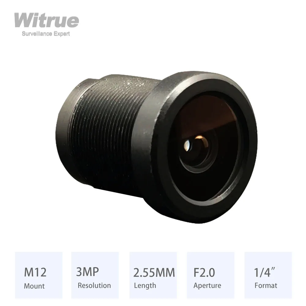 Witrue M12 Lens Fisheye 2.55MM Aperture F2.0 Format 1/4