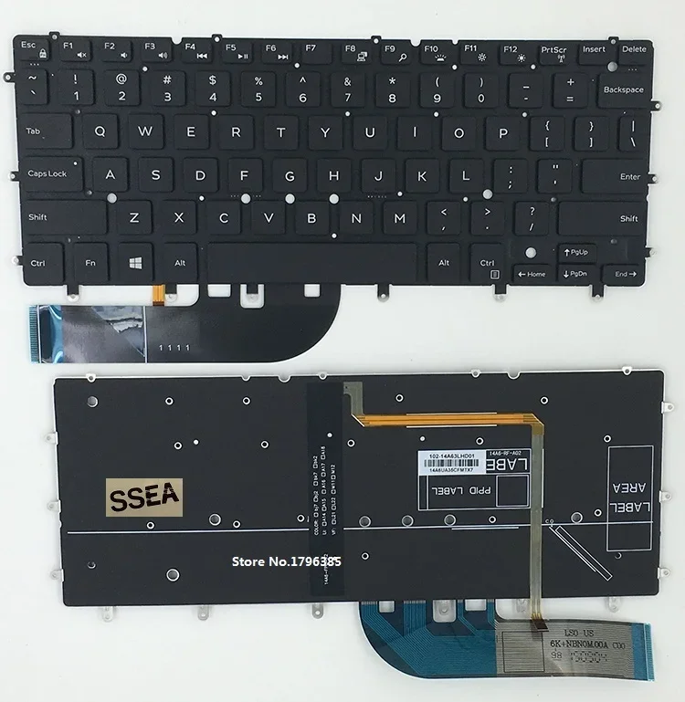 SSEA New US Keyboard Backlight For Dell Inspiron 13 7000 7347 7348 7347 7352 7359 Laptop Keyboard English