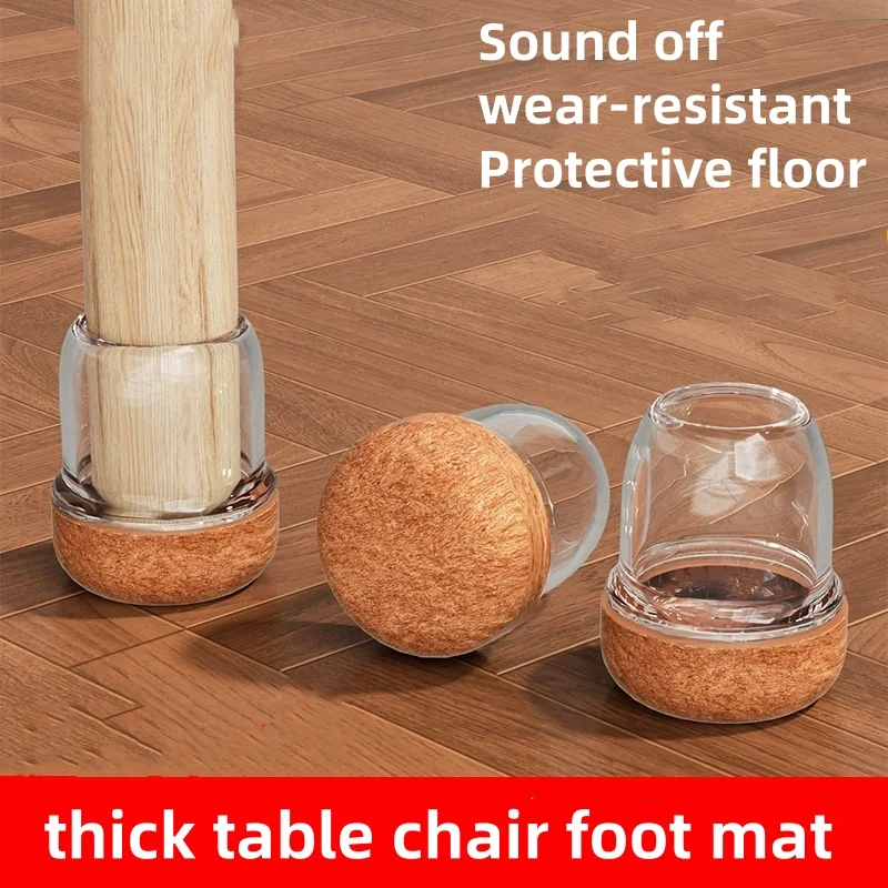 thickened Chair Foot Cover Diagonal Leg Floor Protectors with Thick Wrap Felt Pads Silicone Furniture Table Feet Protect Floors